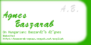 agnes baszarab business card